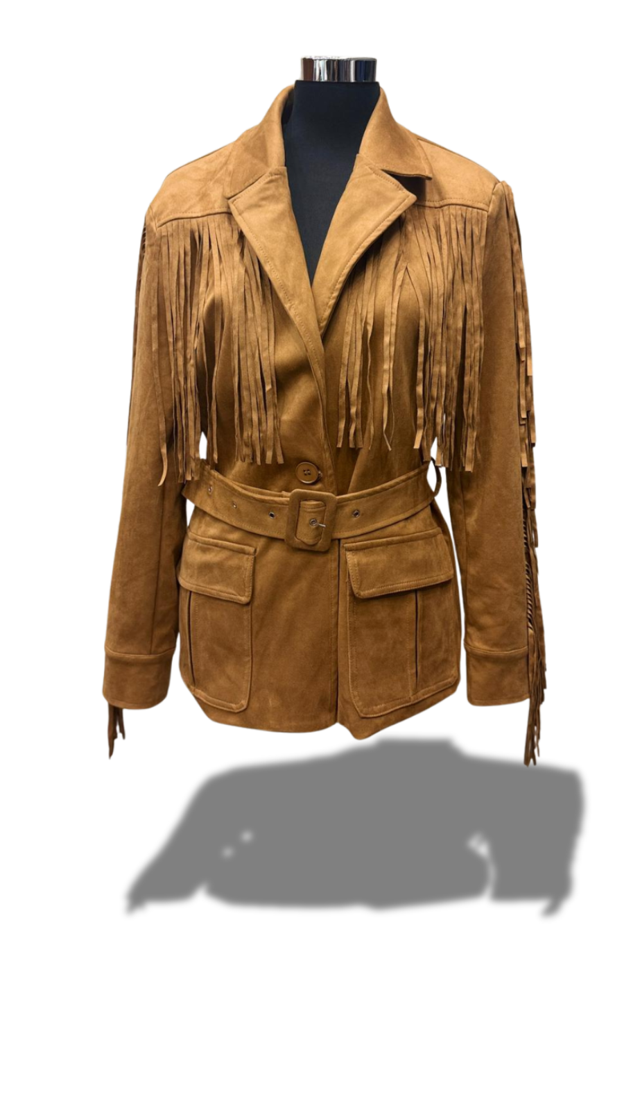 Giacca in renna con frange