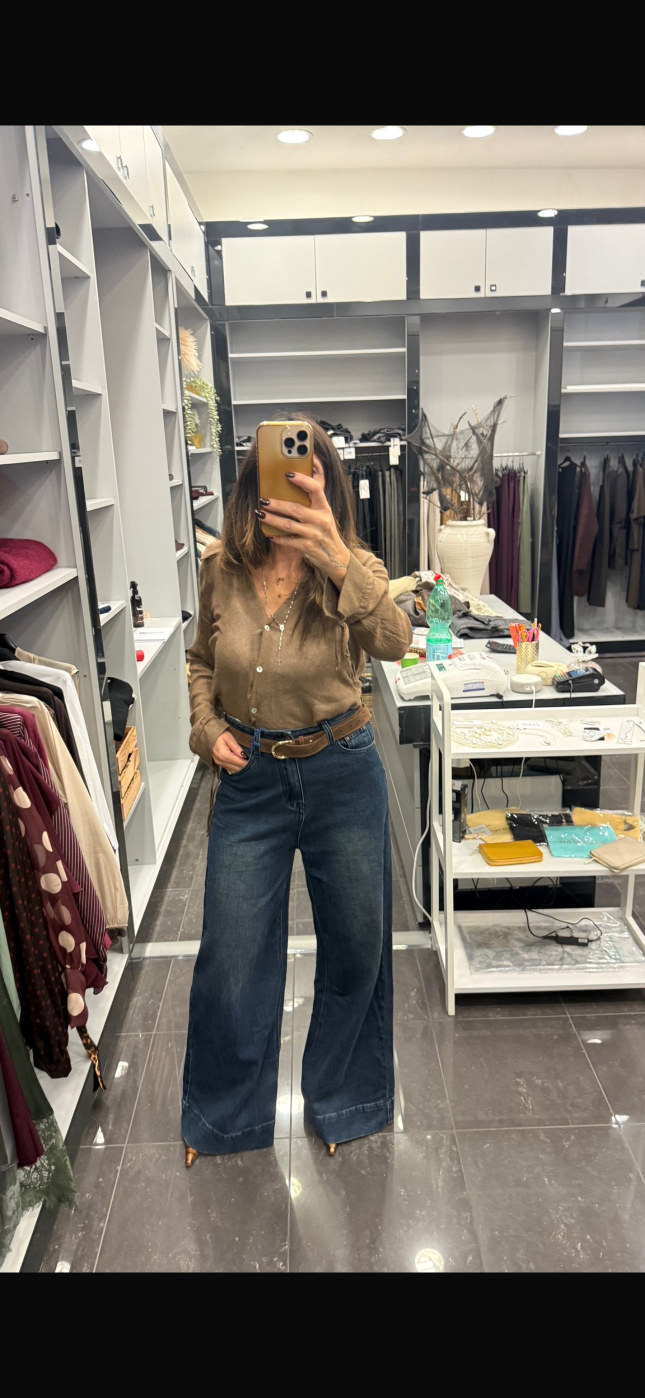 Jeans a palazzo vita alta