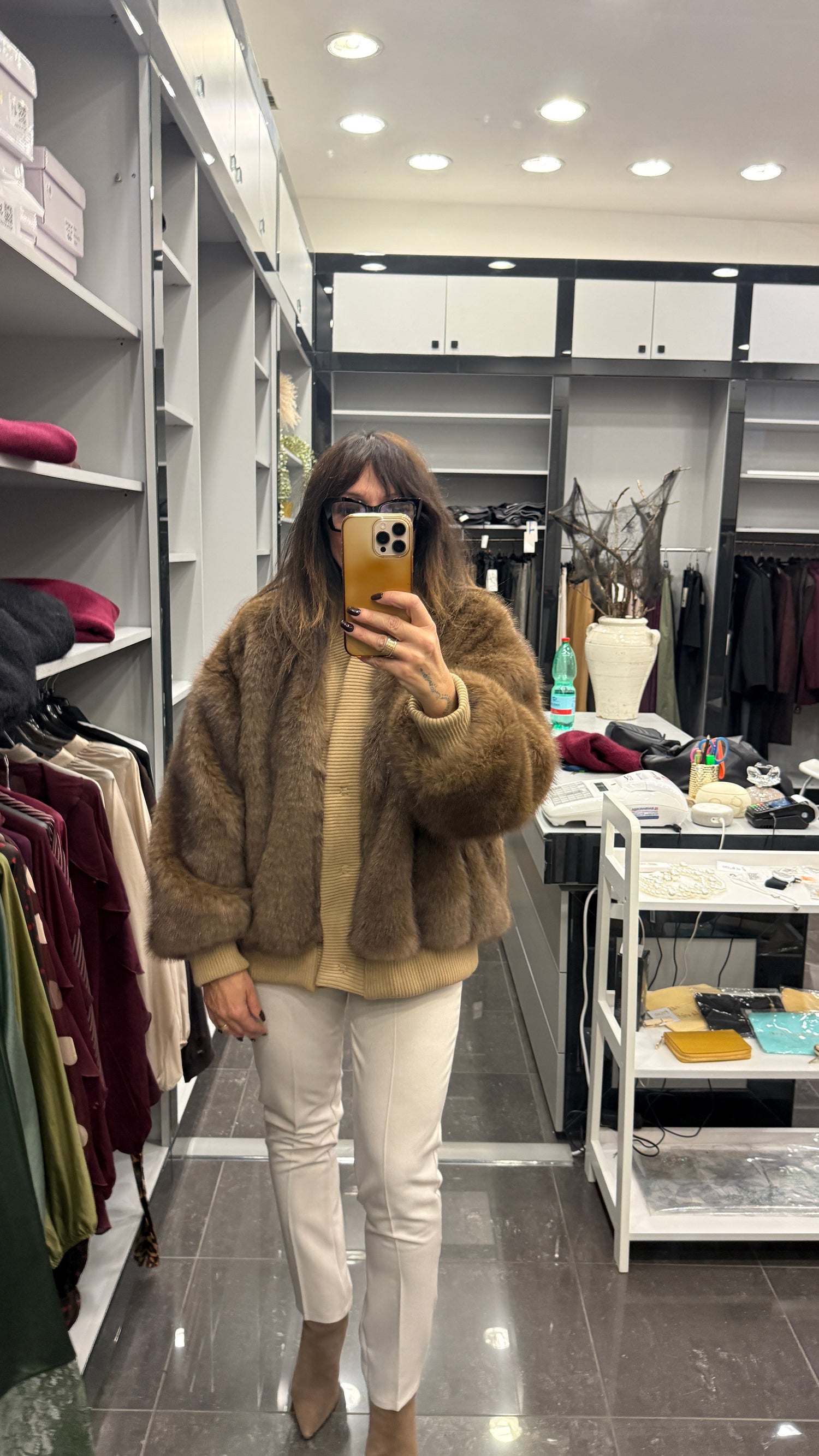 Giacca in pelliccia ecologica