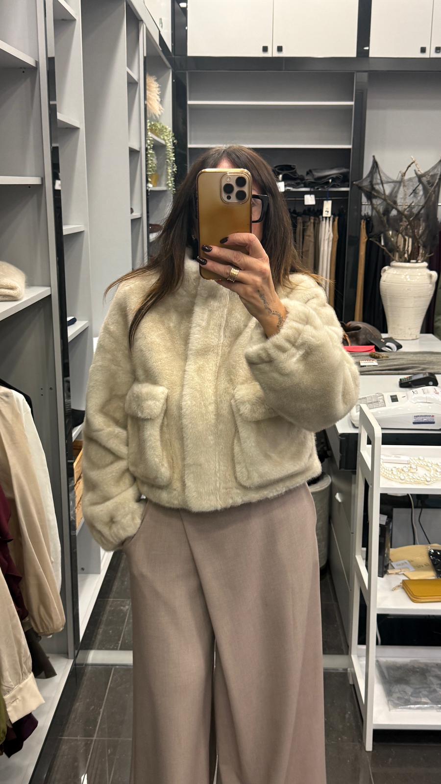 Bomber eco pelliccia