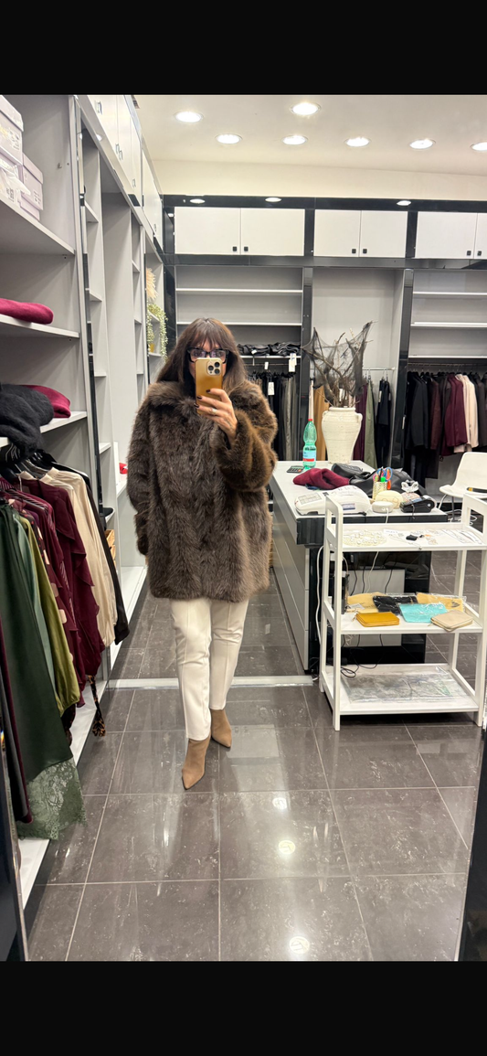 Pelliccia in moro lunga