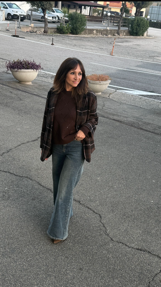 Giacca  a quadri over