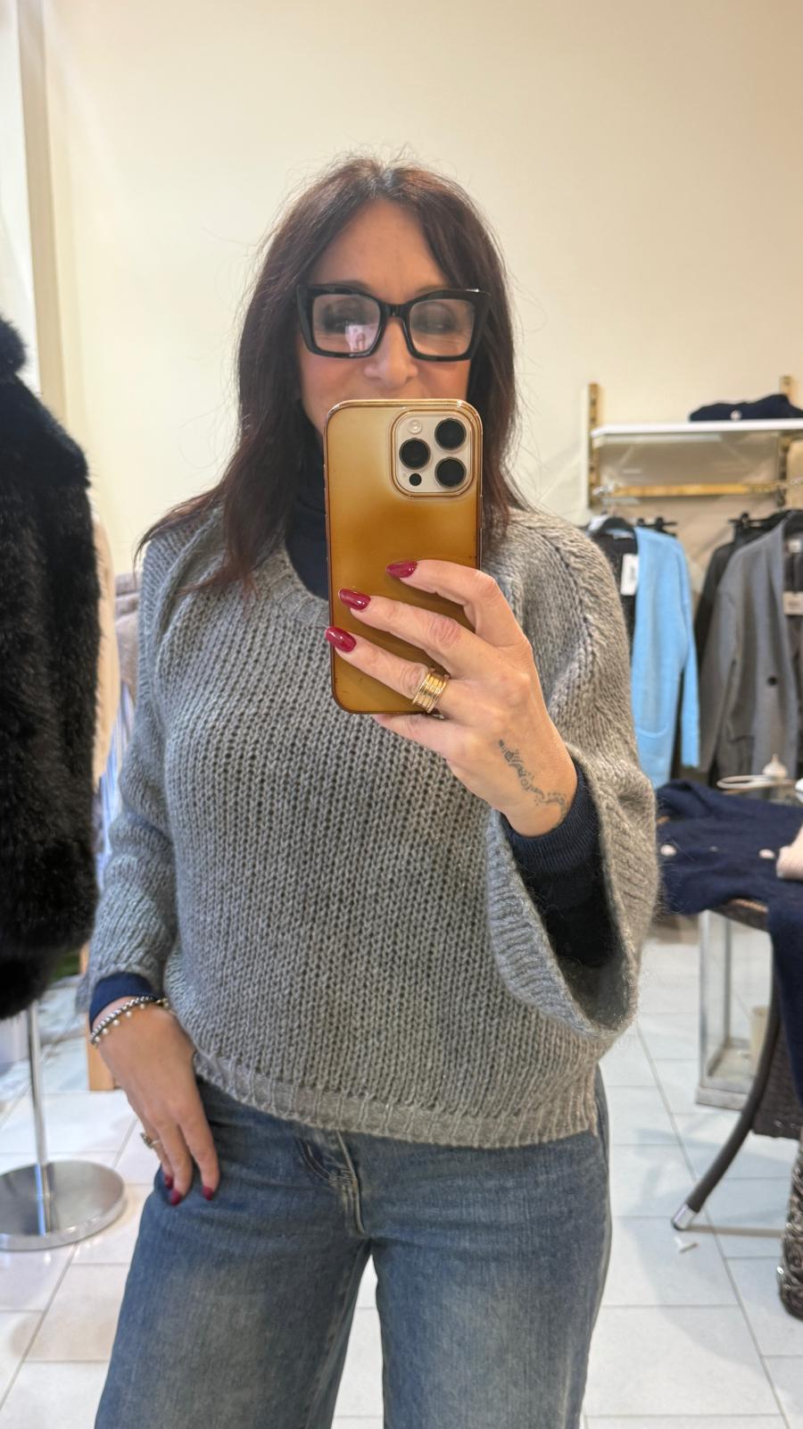 Maglione grigio taglia unica