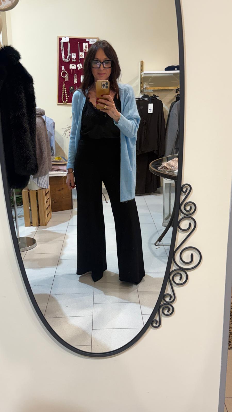 Giacca in lana celeste taglia unica