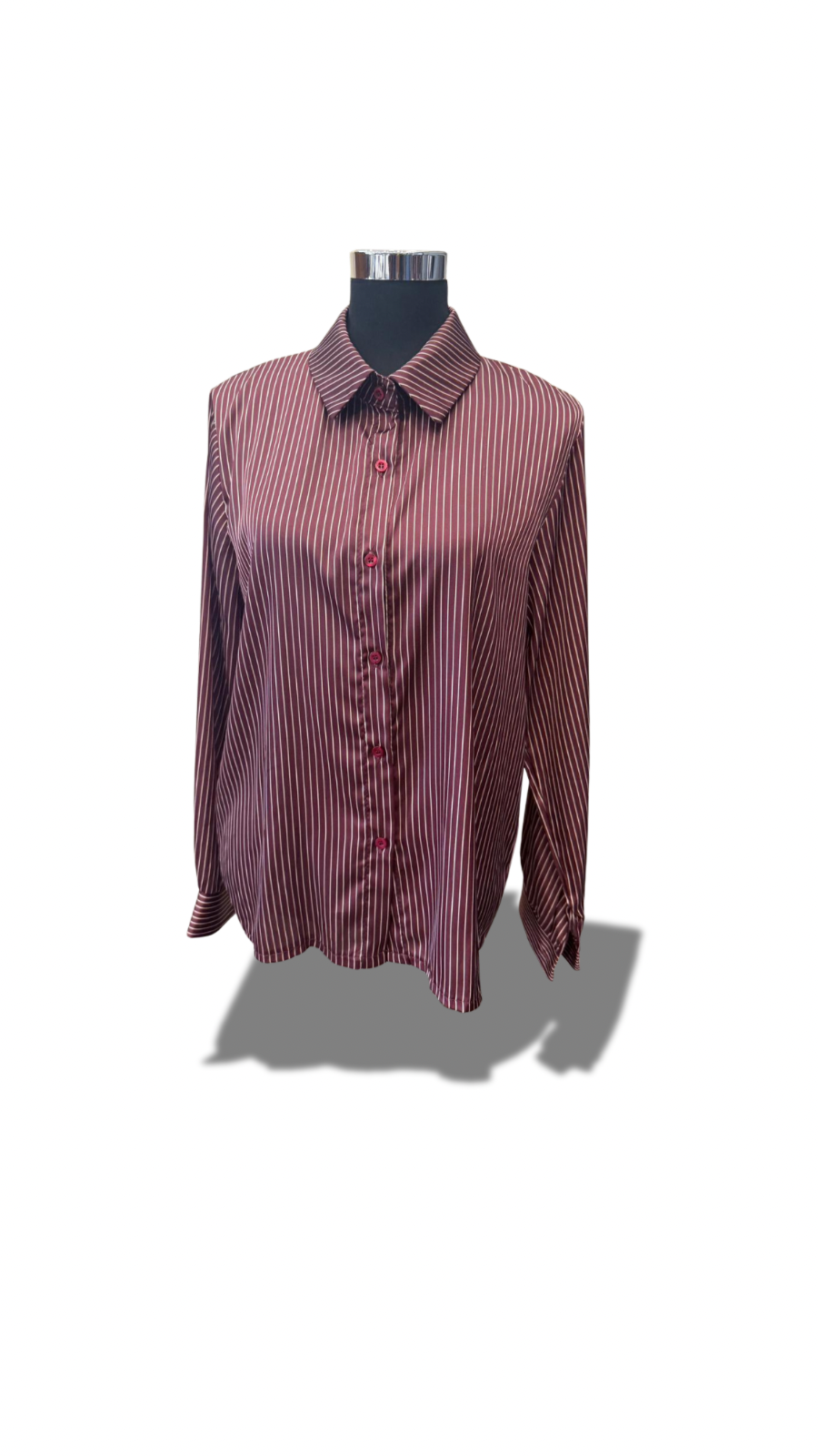 Camicia a righe bordeaux  tagllia unica